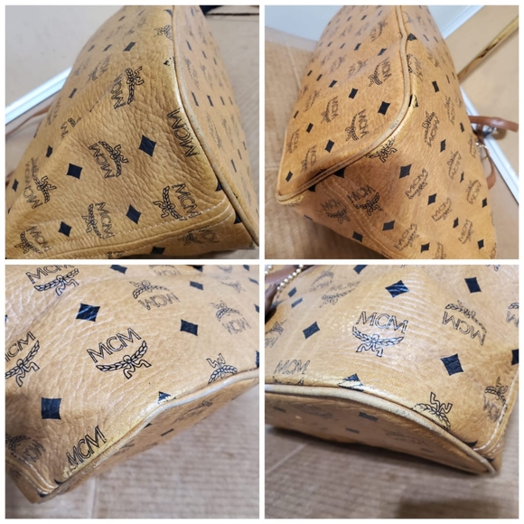 Authentic MCM Cognac Visetos Tote Bag - Picture 9 of 10